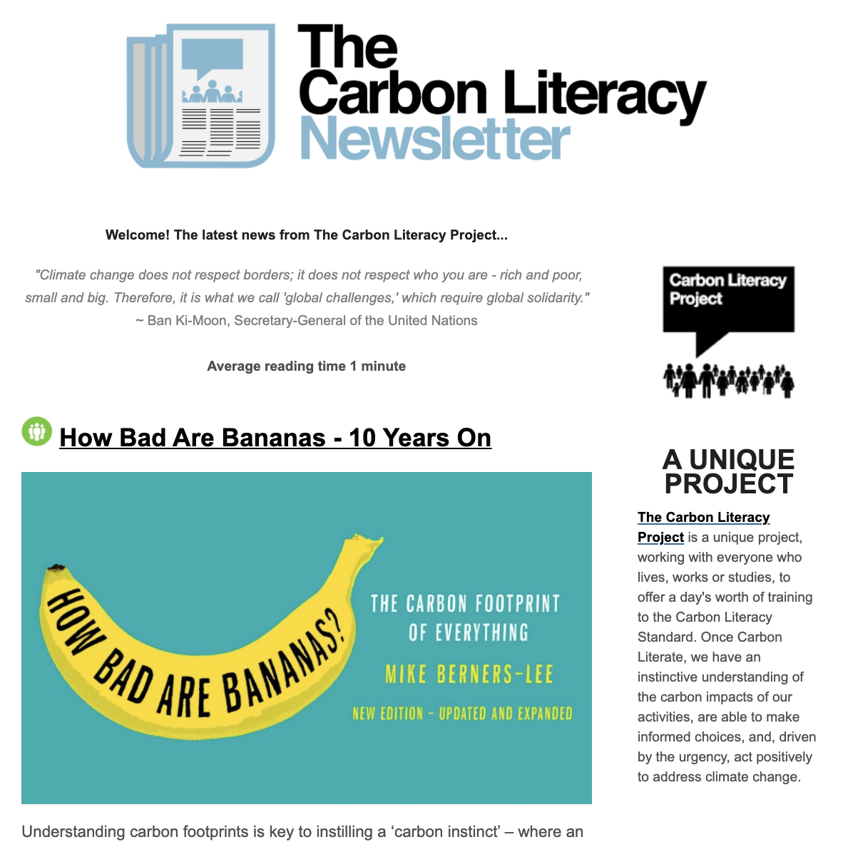 July’s Carbon Literacy Update The Carbon Literacy Project