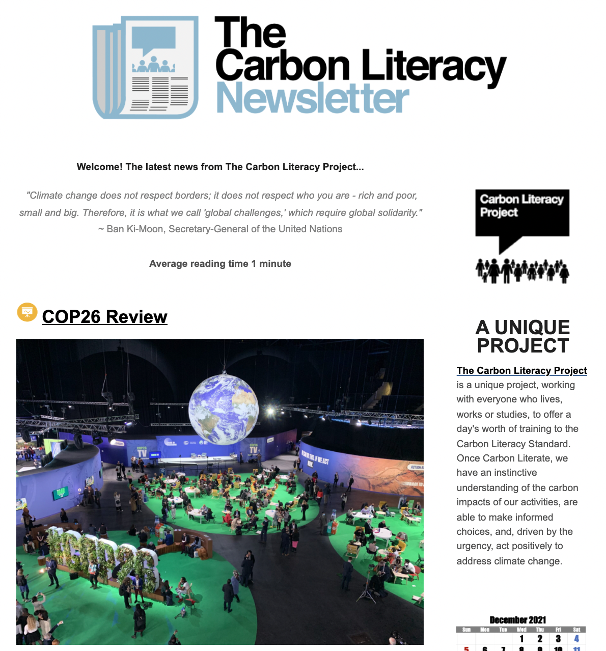 November’s Carbon Literacy Update The Carbon Literacy Project